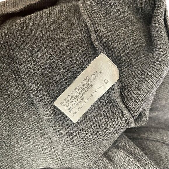 A New Day Large Sweater Dress 3/4 Tiered Sleeve Dark Gray Casual Career - Picture 3 of 7